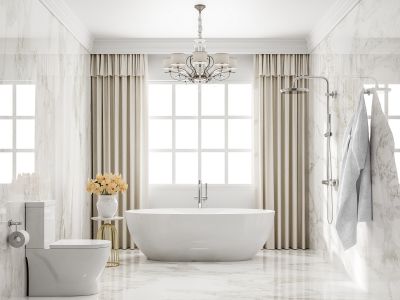 Luxurious Bathroom Upgrade with Freestanding Tub